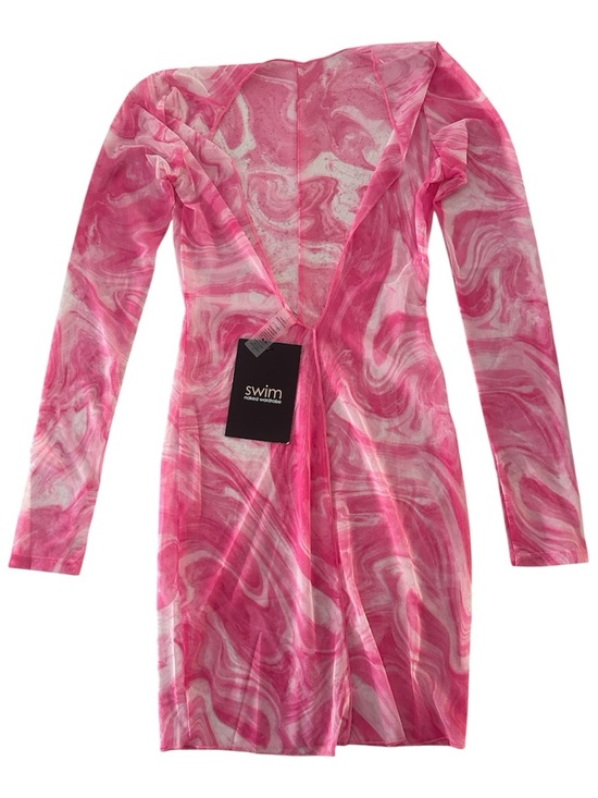naked wardrobe Other - naked wardrobe Pink Marble Mesh Swim Coverup